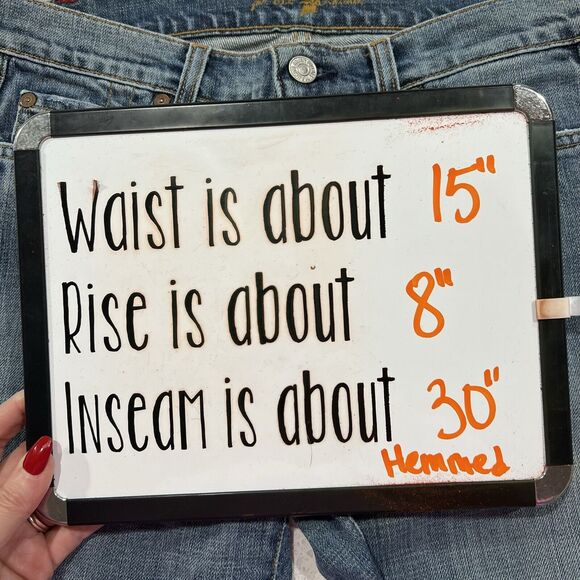 Vtg 7 For All Mankind 7FAM Size 28 Jeans Boy Cut Button Fly Low Rise Stretch - Picture 13 of 13